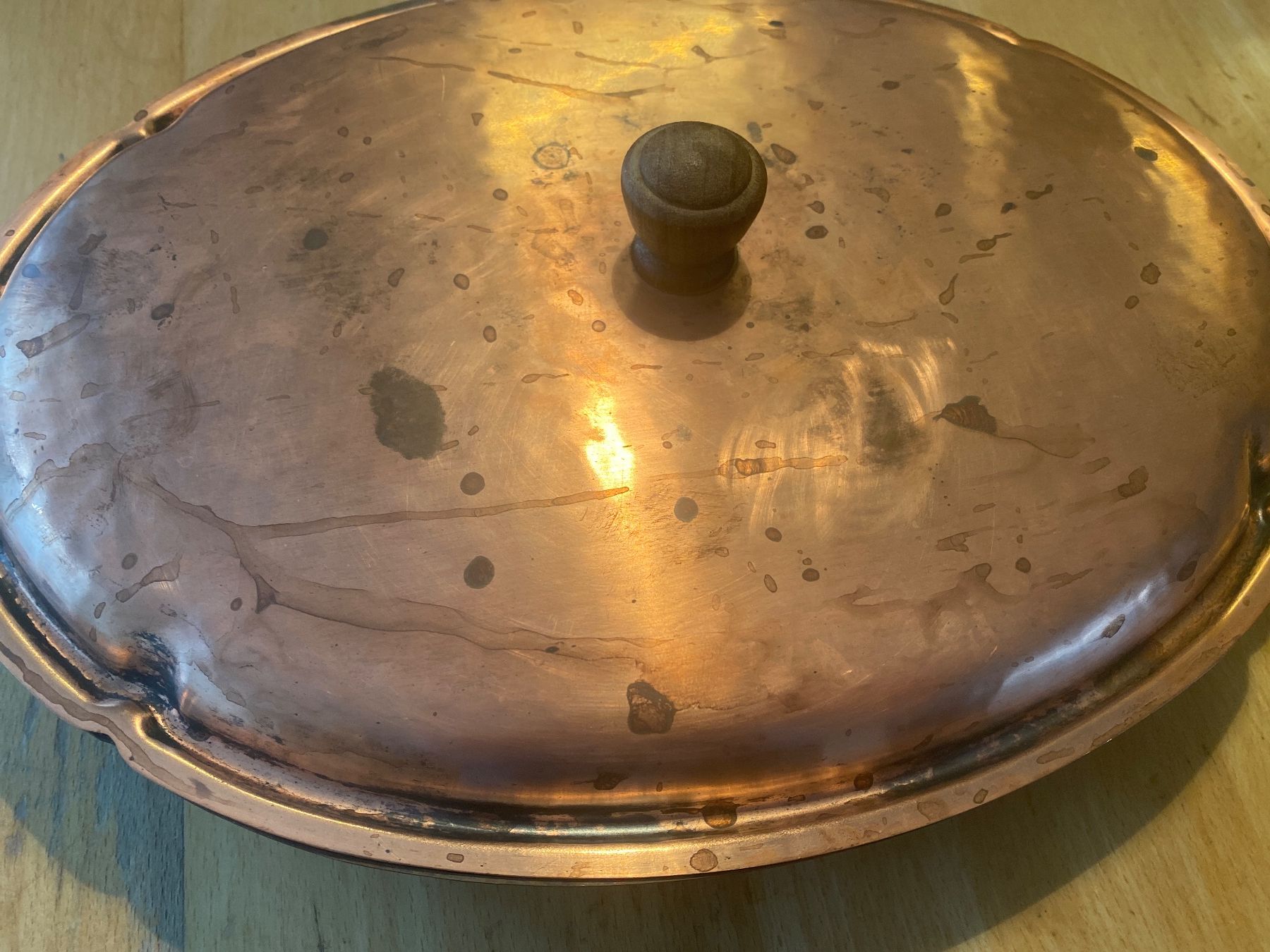 Stöckli Padelle: Kupfer Bratpfanne oval mit Deckel – Usato da Bäretswil venduto da laja00 1