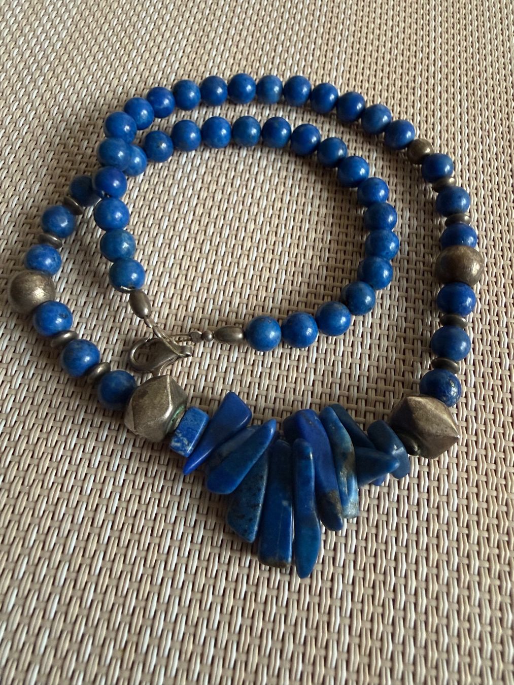 Colliers: Lapislazuli Kette mit Silber Verschluss 925 – D'occasion à Spiegel b. Bern par Rogger72 3