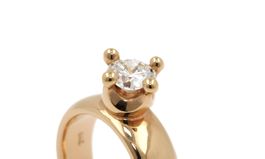 Solitär Ring 18K 1.00ct SSEF Zertifikat 18K Gelbgold *S442