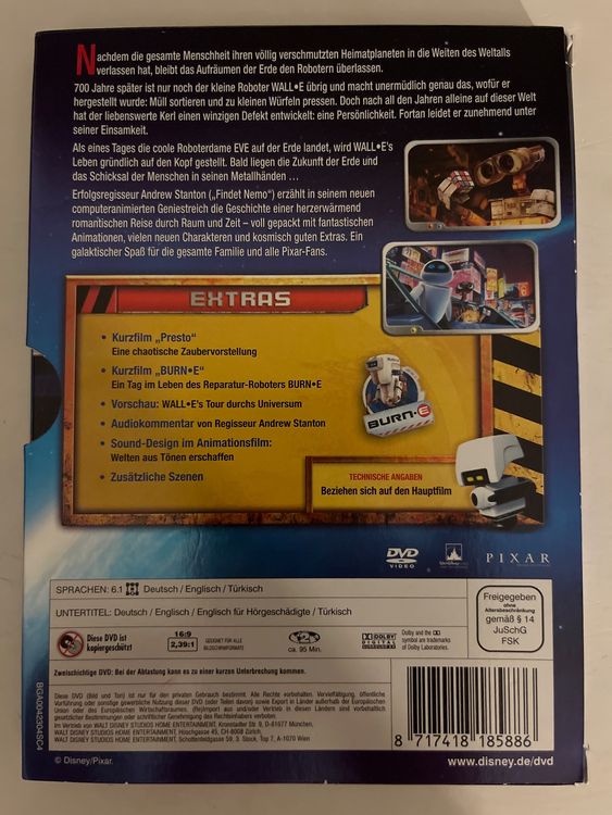 Disney Pixar DVD WALLE 📀 Kaufen auf Ricardo
