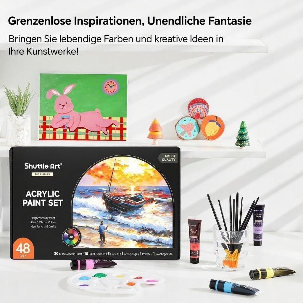 Colori: Acrylfarben Set 42 Farben mit Malzubehör – Nuovo e nell'imballaggio originale da St. Gallen venduto da sch_zsz7 7