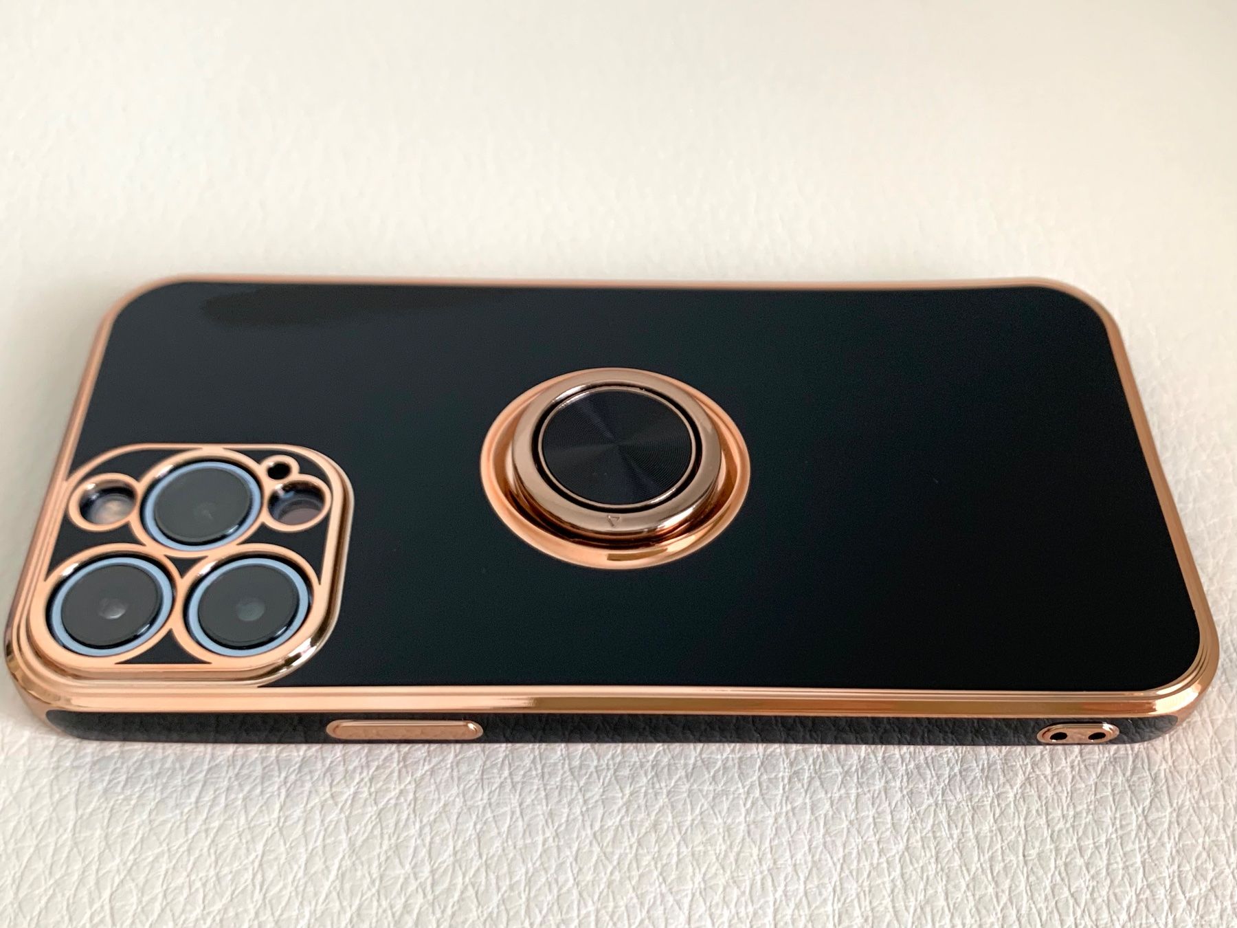 Apple Cover & Protezioni schermo: iPhone15 Pro Max Hülle Schwarz/Rosegold mit Ringhalter – Nuovo e nell'imballaggio originale da Rikon im Tösstal venduto da Alpenmutz 4
