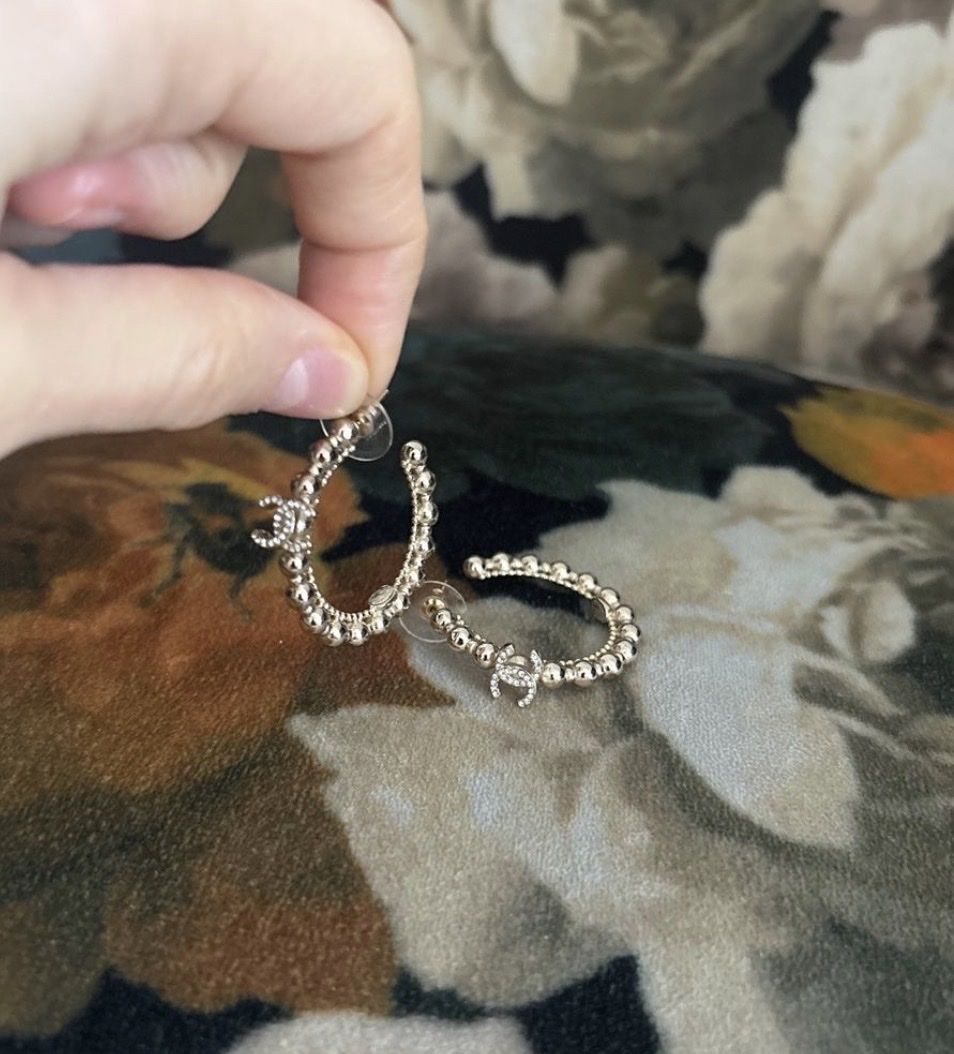 Orecchini pendenti & Orecchini a lobo: Hoop Gold Earrings – Nuovo (secondo la descrizione) da Horgen venduto da len_qjz9 1