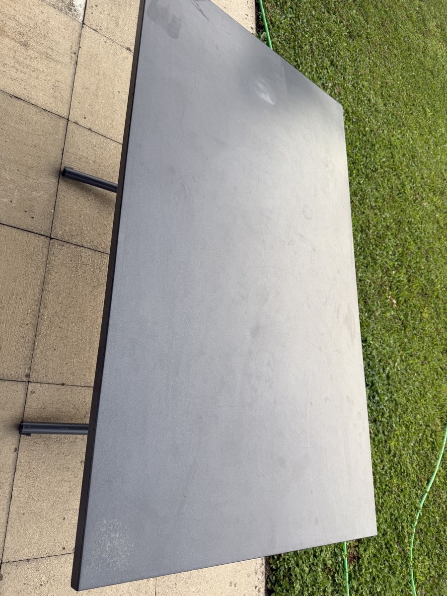 Tavoli: Gartentisch aus Metall, Anthrazit, Marke Schaffner Swiss – Usato da Müllheim Dorf venduto da Hoernlimann 4