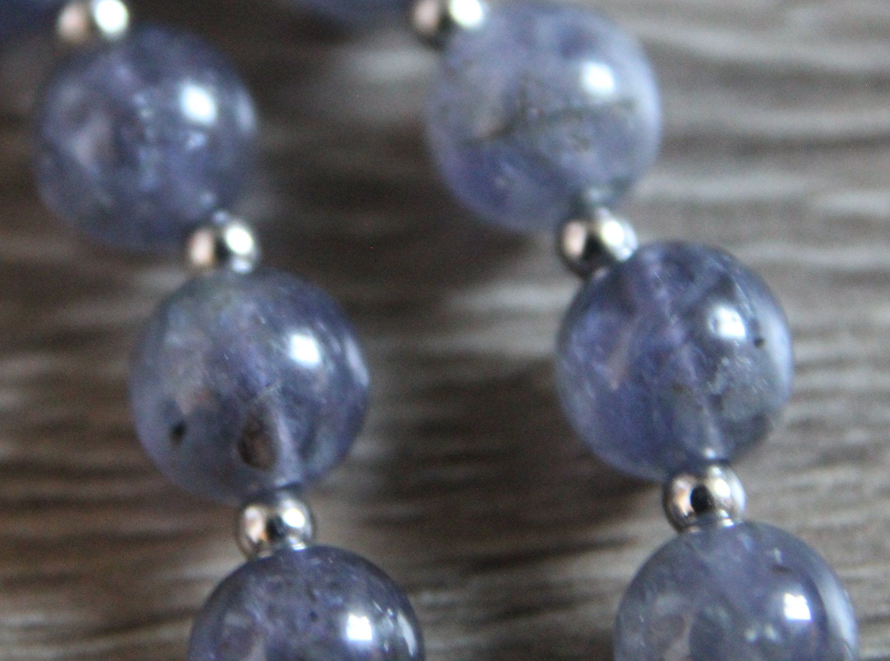 Catenine: NEU: iolith Kette Collier Wassersaphir mit Edelstahl – Nuovo (secondo la descrizione) da Matten b. Interl venduto da Edelsteingalerie 1