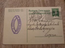 R. THULI PROFESSOR POSTKARTEN GANZSACHE