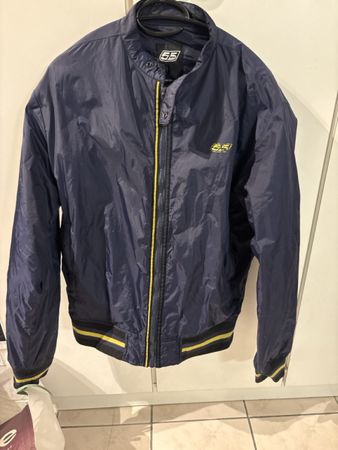 Veste de sport 55, bleu marine, détails jaunes, taille L