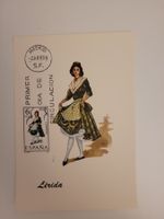 Spanien 1969 Kostüme Lèrida Maximumkarte gestempelt