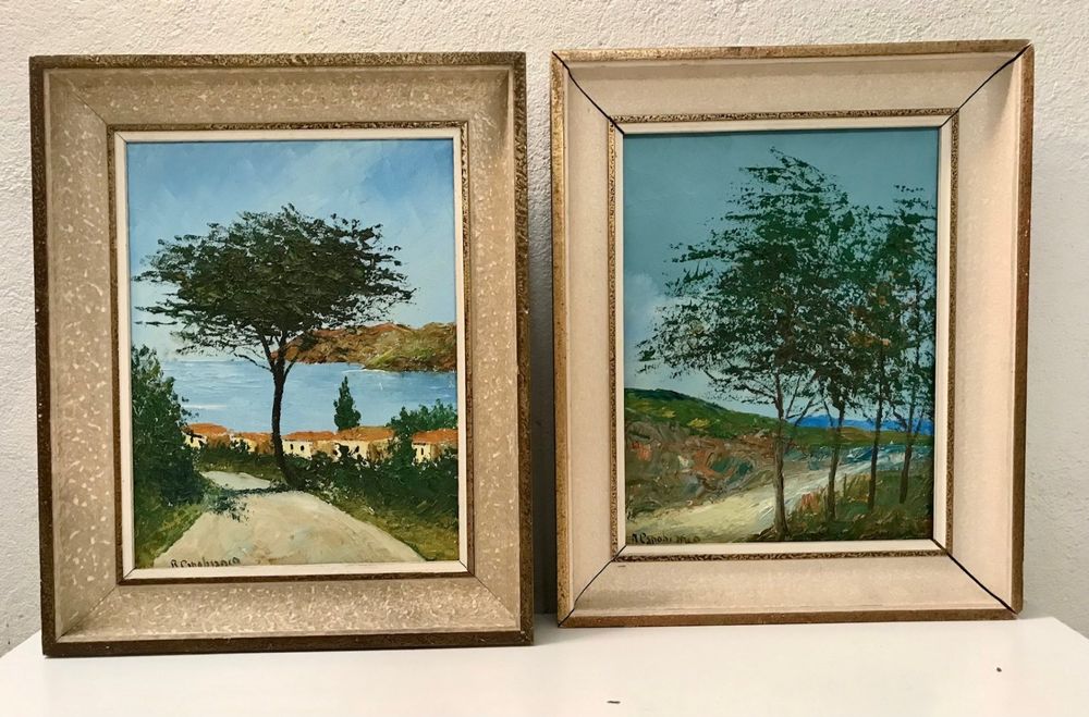 Tableau paysage d'hiver luxembourgeois, signature illisibl