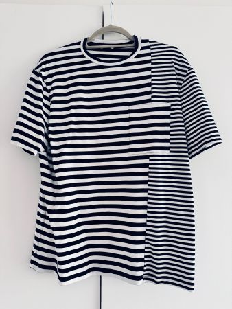 IKKS T-Shirt Streifen Schwarz Weiss Grösse L