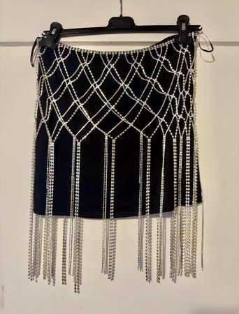 Tally Weijl Mini Rock schwarz Strass M