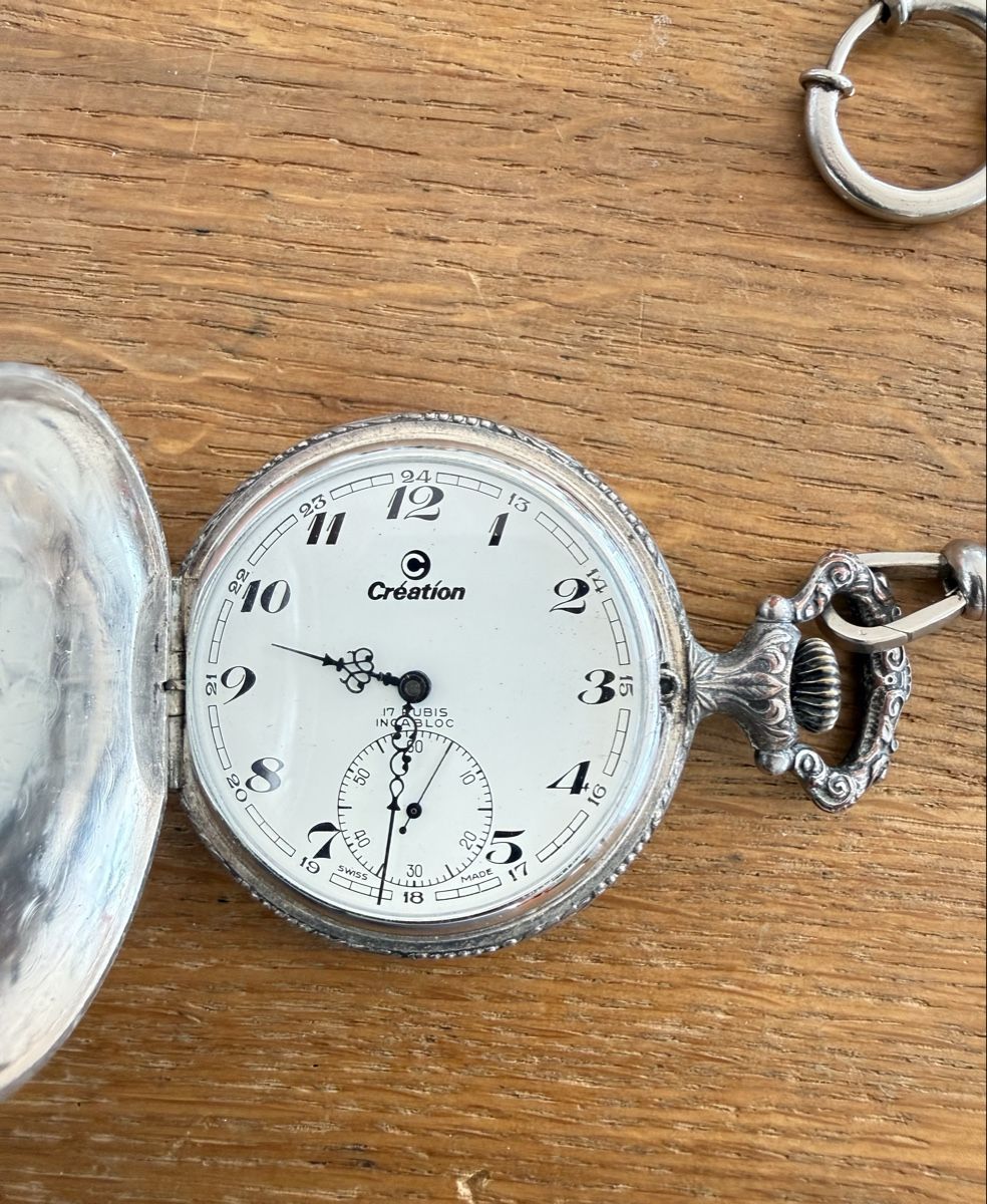Swiss Uhren: Taschenuhr Creation mit Kette, Sackuhr – Gebraucht aus Goldach von Messerguru 2
