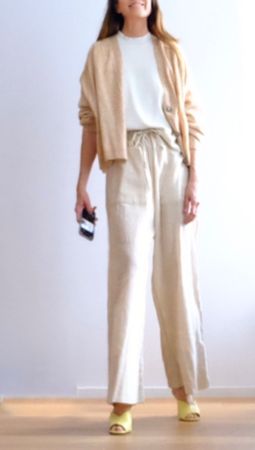 ZARA gestreifte Hose im Pyjama-Stil