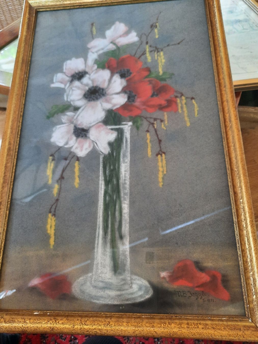 Dipinti: BLUMENBILD  von M.B. Jeggli von 1932 – Usato da Busswil BE venduto da balu37