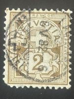 CH1882 - Type chiffre 2 cts papier blanc oblitéré 8 V 82