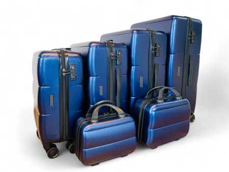 6 tlg. gateBAG Reisekoffer Reisegepäck POLYCARBONAT BLUE NEU