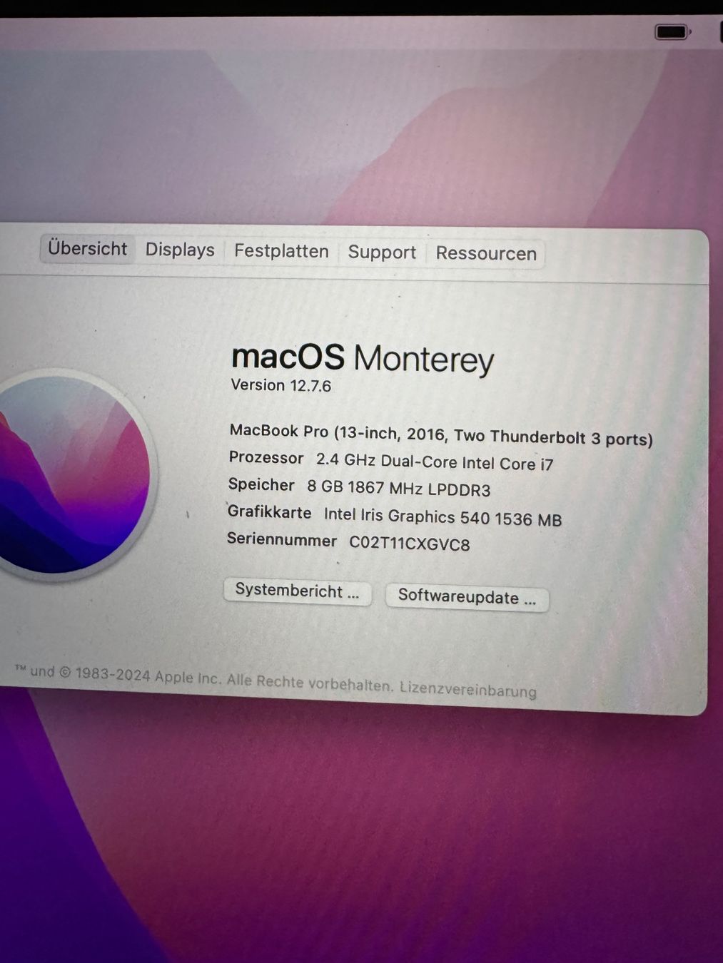 Apple Notebook: MacBook Pro 13 – Usato da Adliswil venduto da Busys 1
