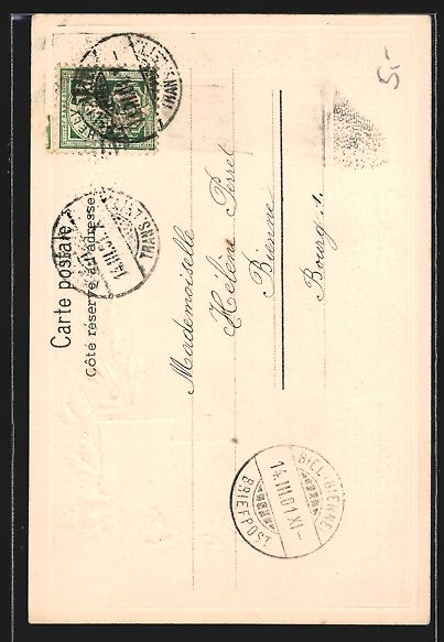 Cartes postales: Litho Neuchâtel, Ortsansicht mit Wappen – D'occasion à Berlin par bartko-reher 1