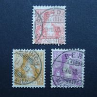 1907 Nr. 104 - 106 mit Vollstempel
