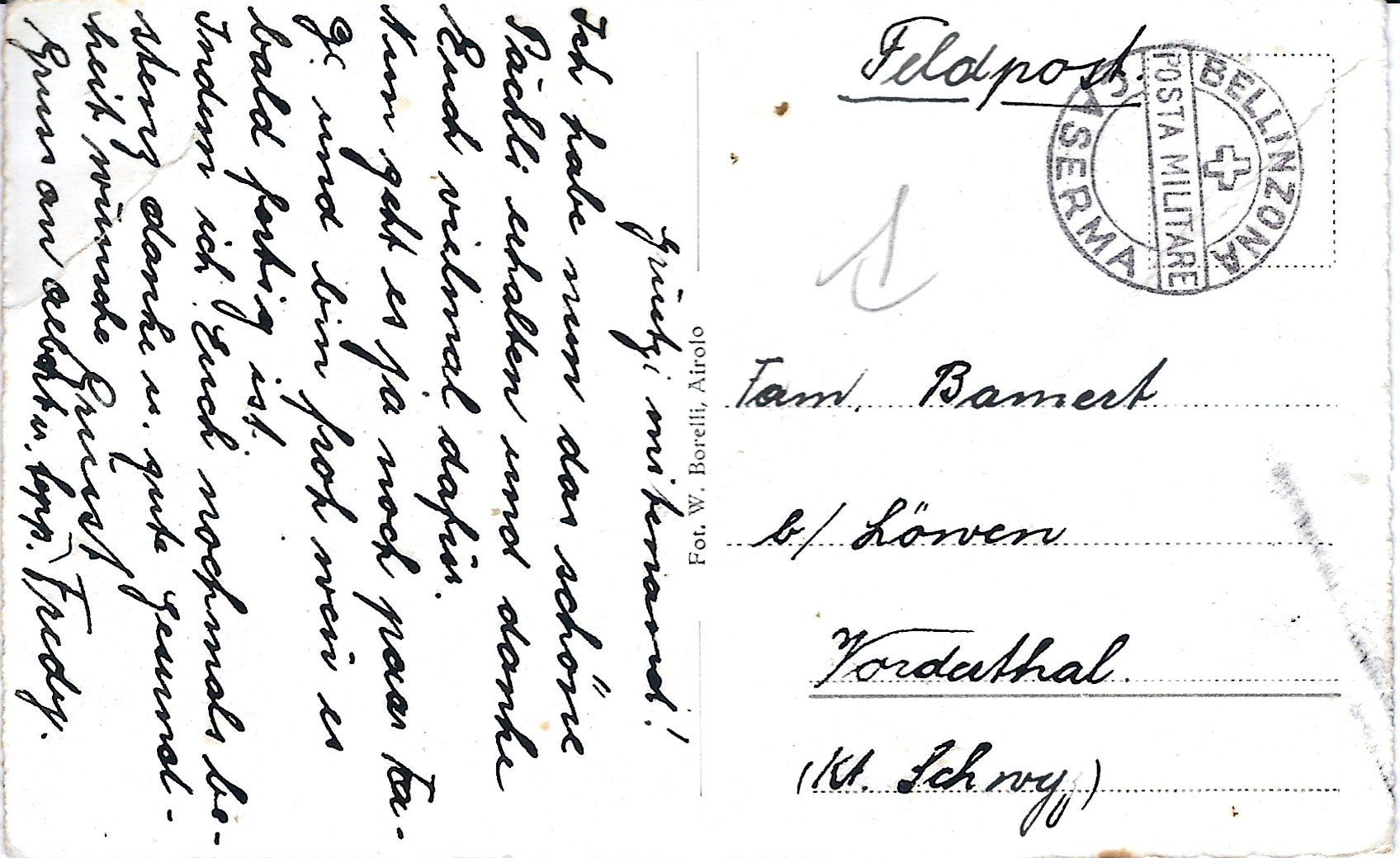 Cartoline postali: Alte Ansichtskarte Olivone - Blenio, Pizzo Sosto – Usato da Flums venduto da Guscha1 1