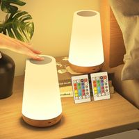 2 Stück Nachttischlampe LED Touch Dimmbar mit 13 Farben