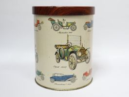 Vintage Blechdose Oldtimer Adler Turicum Puch Minerva Opel