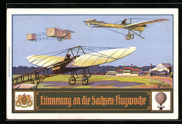 Foto & Poster: Erinnerung an die Sachsen-Flugwoche, Flu – Usato da Berlin venduto da bartko-reher