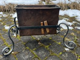 Kupfer Wasserschiff auf Metallgestell - Vintage Look!