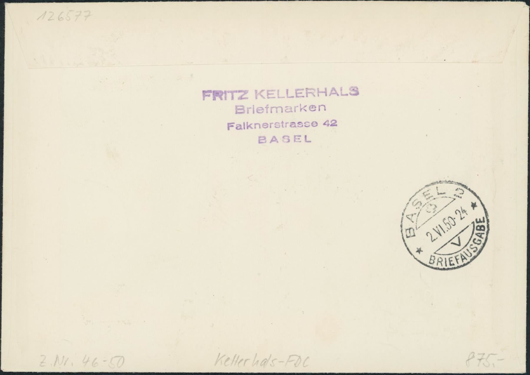 Tutti i francobolli: 1950 - Pro Patria - FDC ET • it – Usato da Schindellegi venduto da leecollect 1