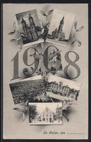 AK St. Gallen, Neujahrs-Gruss 1908, 1907