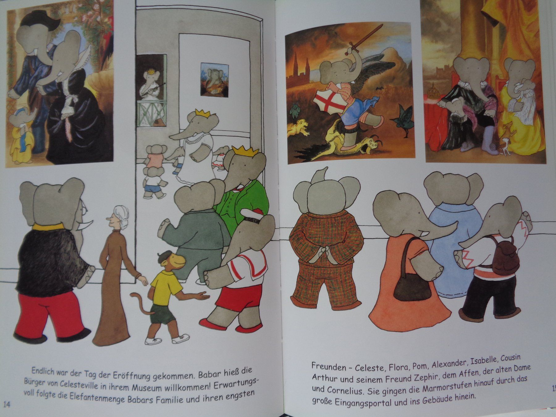 Bücher: Mit Babar im Museum-  Laurent de Brunhoff – Gebraucht aus Chur von Oregano1 5