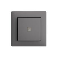 Frontset EDIZIOdue dunkelgrau 60×60mm mit Frontlinse, Feller