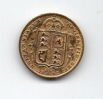 (25) England, ½ Sovereign Jubilee, 1892 gold