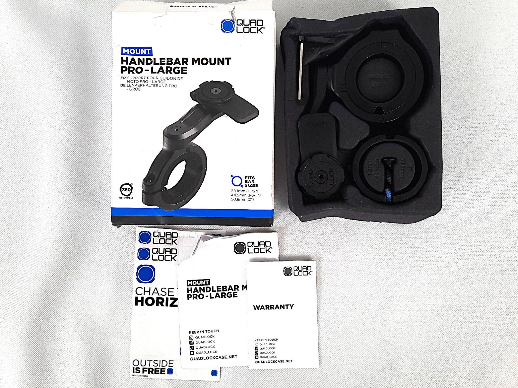 Quad Lock Support: QUAD LOCK Motorcycle Handlebar – Neuf (Voir description) à Beinwil am See par Restwert_Beinwil 1