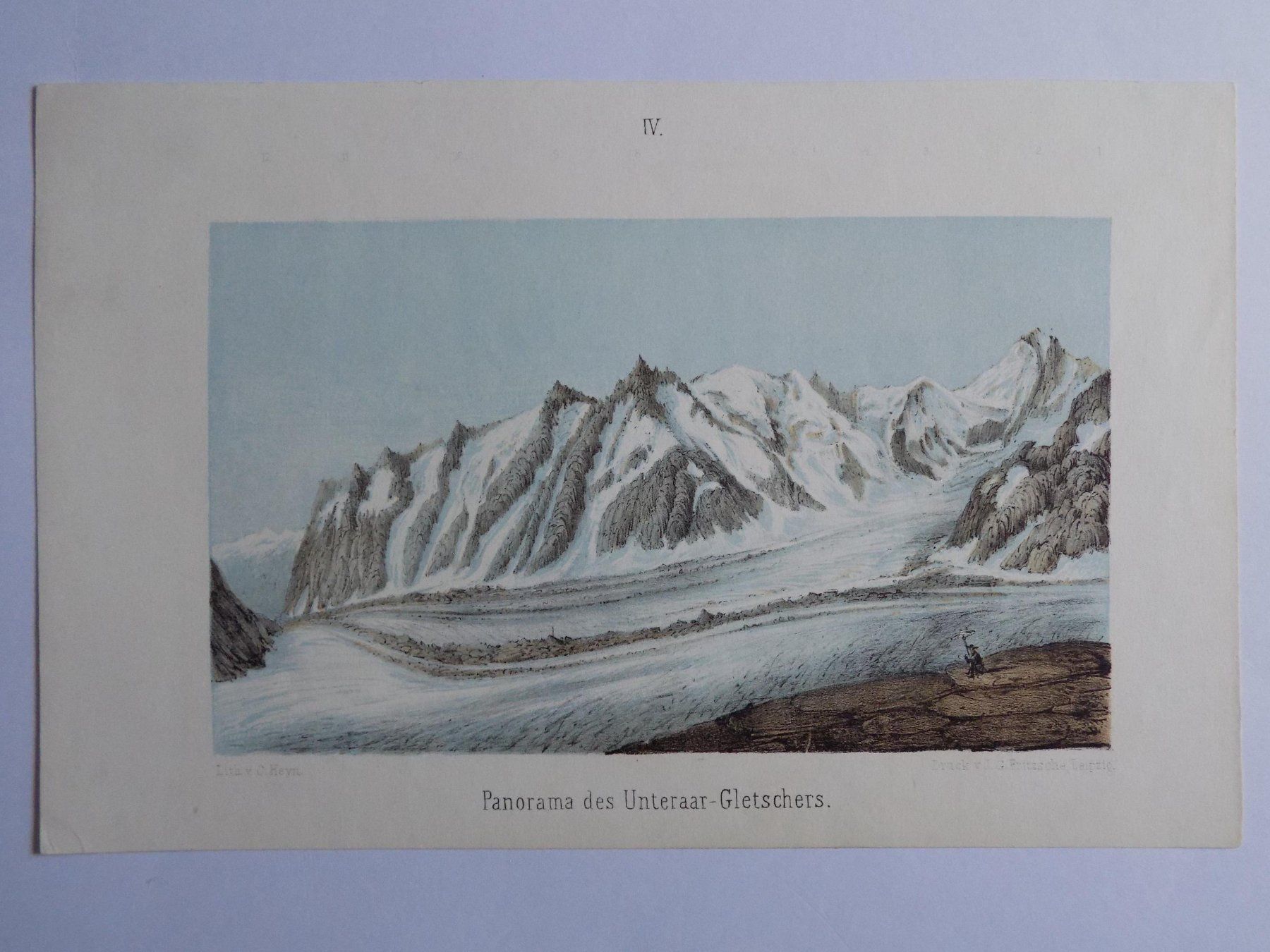 Incisioni: Unteraargletscher Panorama von Heyn – Usato da Risch venduto da Antikfee 2