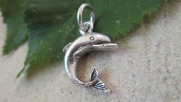 Niedlicher Ketten Anhänger Delphin aus 925er Sterling Silber
