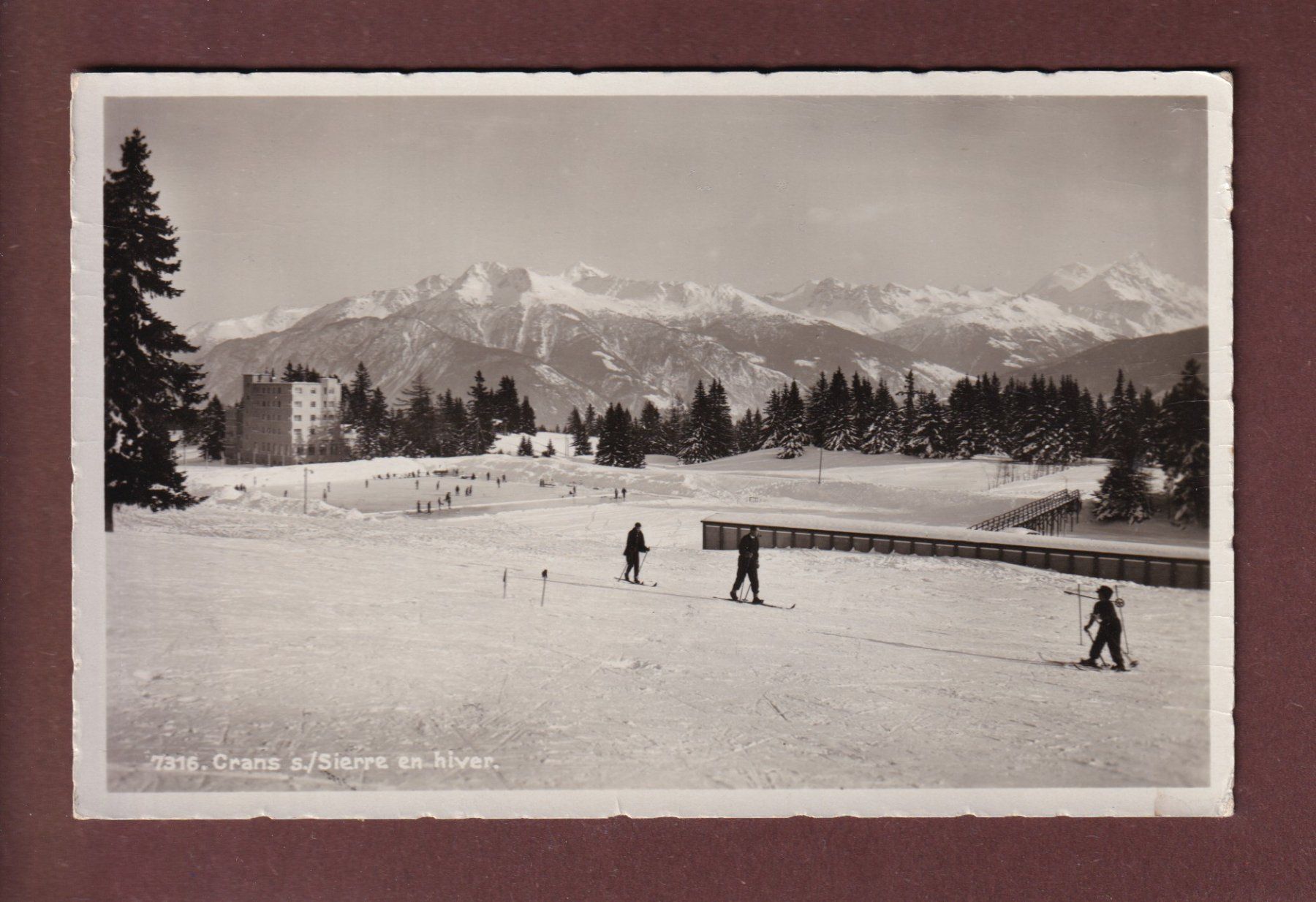 Ansichtskarten: CRANS sur Sierre en hiver – Gebraucht aus Pully von nicecards-shop