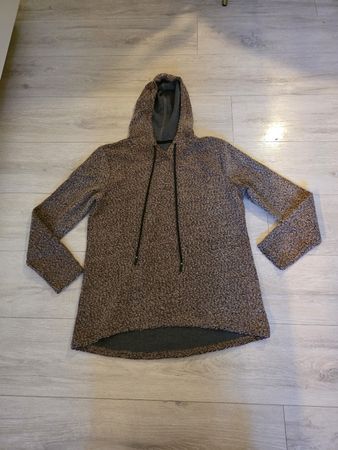 Kapuzenpullover braun meliert Baumwollmix guter Zustand