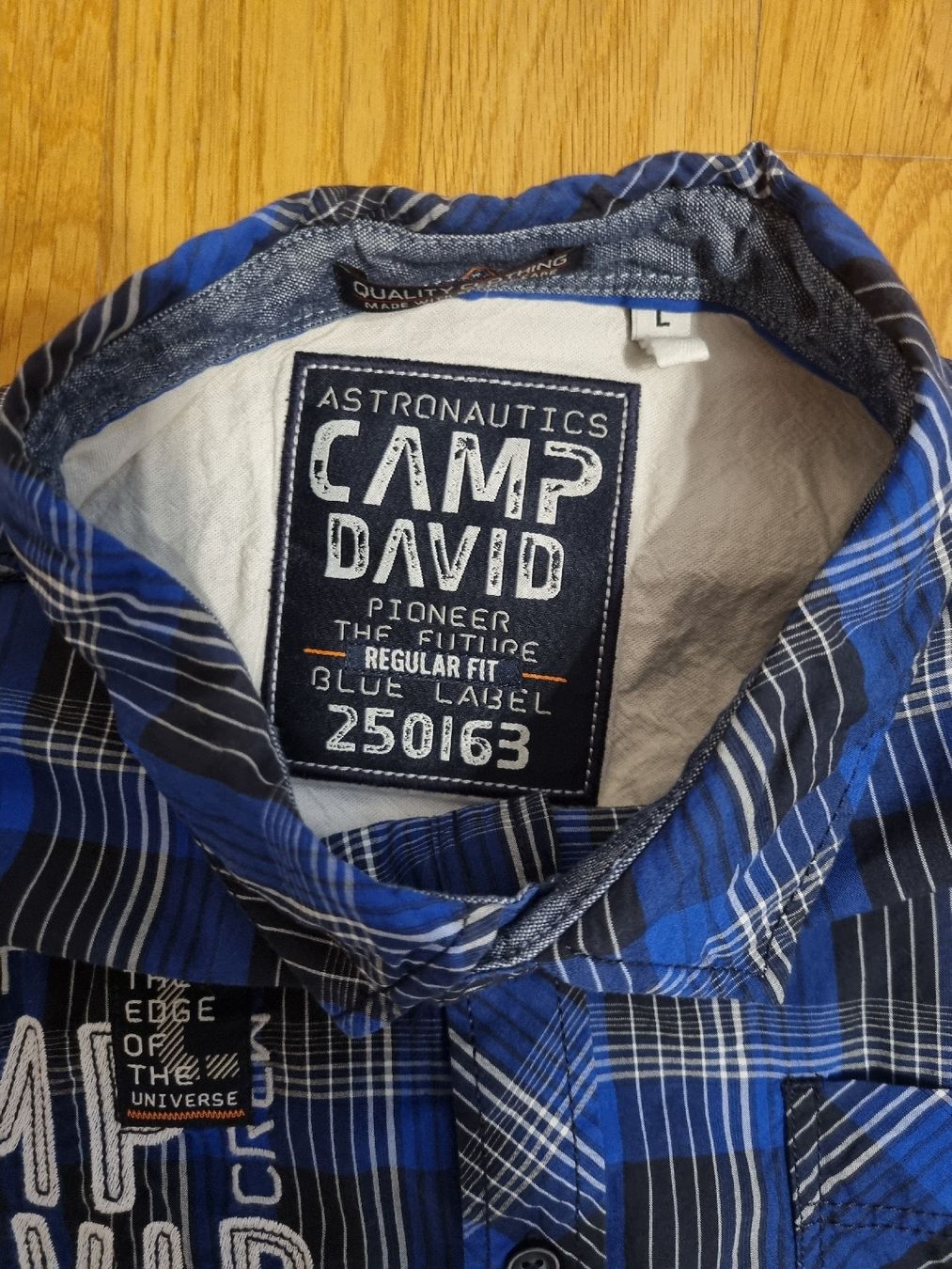 Camicie: Herren Hemd blau kariert CAMP DAVID Grösse L – Usato da Waltenschwil venduto da Poggi24 3