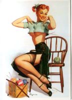 Postkarte "Pin-up".