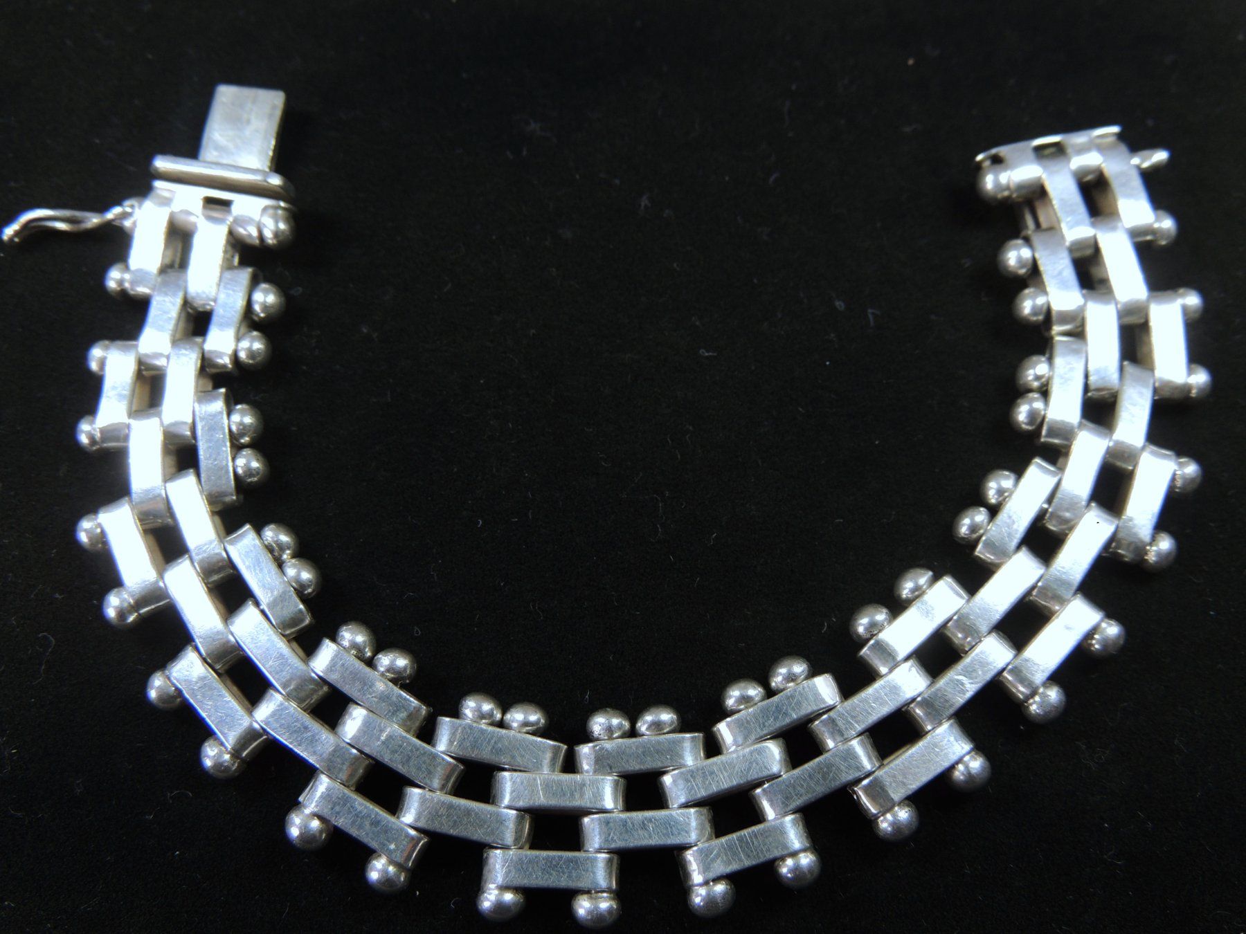 Bracciali & Braccialetti: Massives Silber 925 brick chain Armband – Usato da Waldenburg venduto da schaller707 4