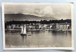 Genève - Quai des Eaux-Vives et les Voirons
