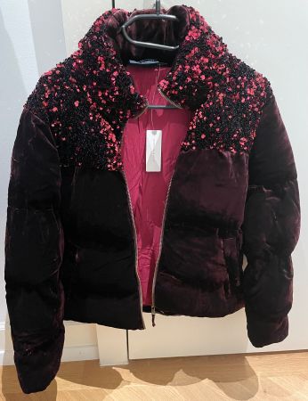 NEW Anthropologie Pailletten Samt Puffer WinterJacke wie COS