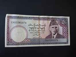 Pakistan 50 Rupees Banknote, 1980, guter Zustand