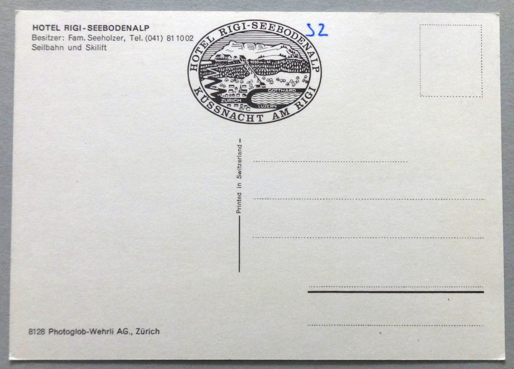 Cartoline postali: Rigi-Seebodenalp – Usato da Fétigny venduto da Billy2miny 1