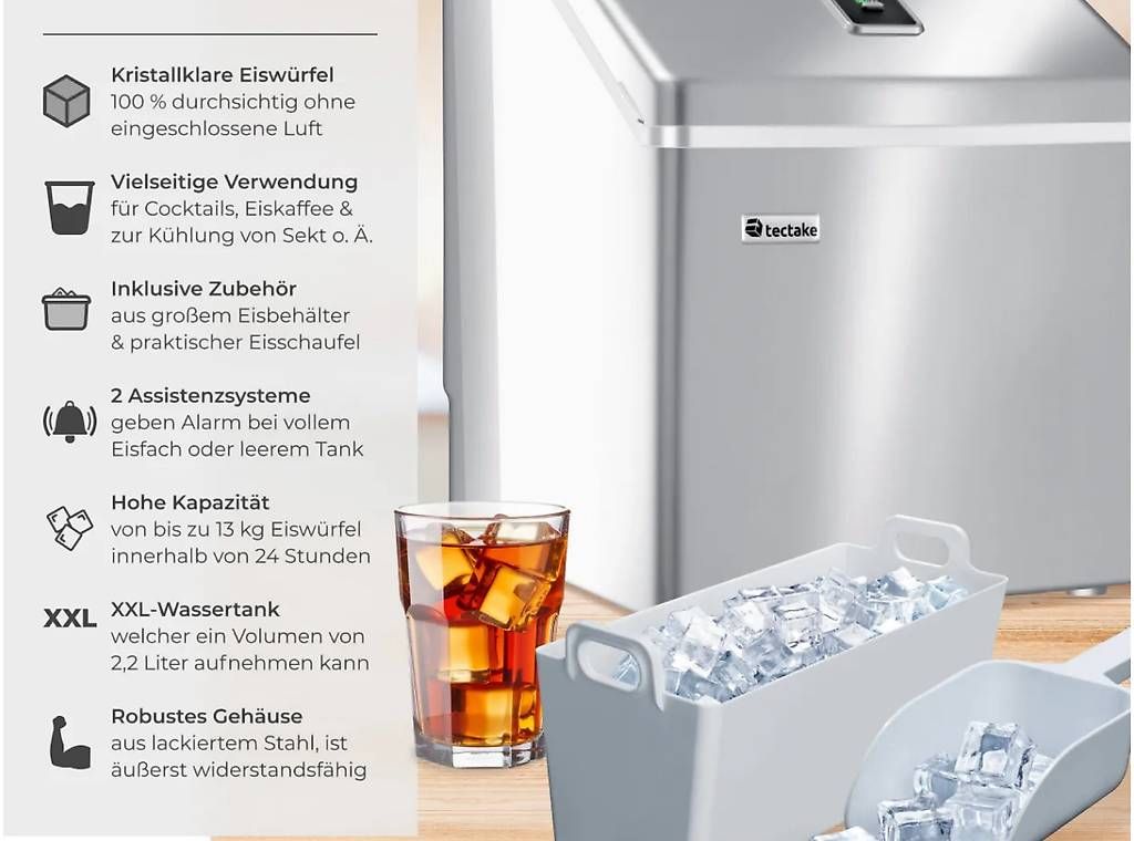 Elettrodomestici da cucina: neue Eiswürfelmaschine silber – Nuovo e nell'imballaggio originale da Necker venduto da liq24 2