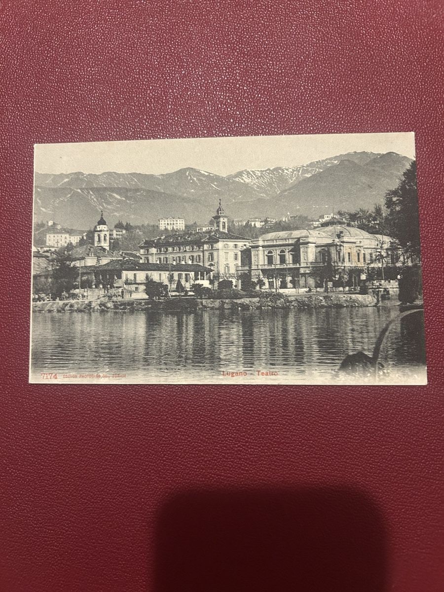 Cartoline postali: Lugano, Teatro 1908 – Usato da Breganzona venduto da Milesbo