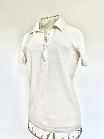 Polo Prada  kurzarm Damen Grösse M Creme guter Zustand