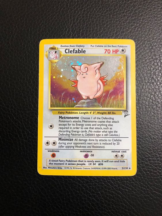 2000 Base Set 2 Clefable holo 5/130 Ab 1 (Gebraucht) in Paradiso für ...