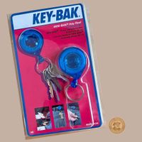 KEY-BAK Mini-BAK Schlüsselhalter mit Aufrollclip, Blau